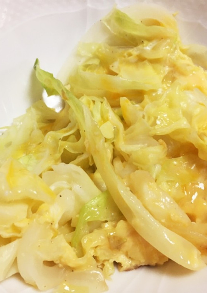 母の味♪材料2つ！簡単キャベツの卵とじ-レシピのメイン写真
