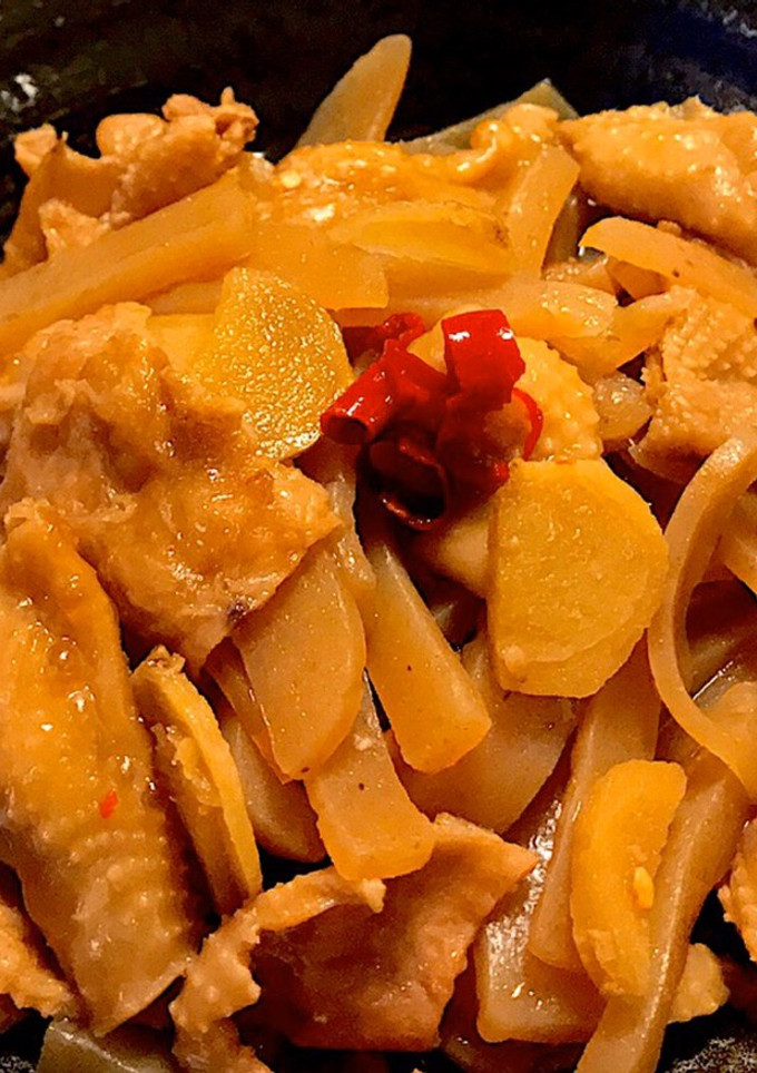 鶏皮とこんにゃくの煮物-レシピのメイン写真
