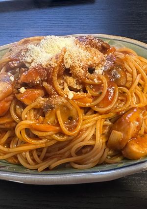 食べるラー油ナポリタン-レシピのメイン写真