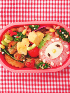 マイメロ?いちごちゃん キャラ弁 デコ弁-レシピのメイン写真