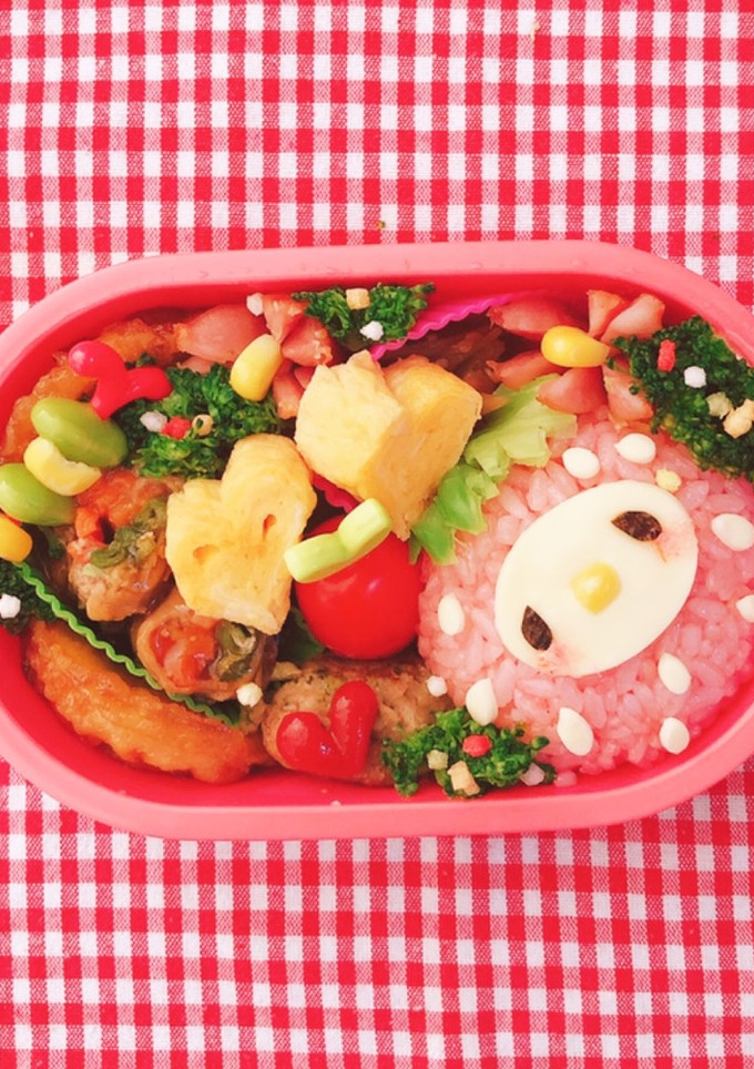 マイメロ？いちごちゃん　キャラ弁　デコ弁-レシピのメイン写真