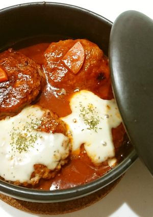 煮込みハンバーグ-レシピのメイン写真