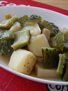 ゴーヤーと高野豆腐の麺つゆ煮-レシピのメイン写真