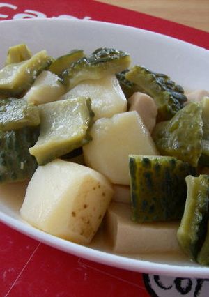 ゴーヤーと高野豆腐の麺つゆ煮-レシピのメイン写真