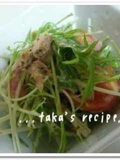 水菜とツナの粒マスタードサラダ-レシピのメイン写真