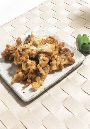 豚バラとキムチの素で簡単おつまみ！-レシピのメイン写真