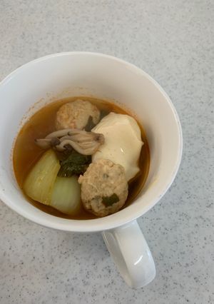 小松菜と肉団子のキムチスープ-レシピのメイン写真