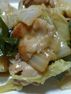 豚バラ肉と白菜とねぎの中華あんかけ炒め-レシピのメイン写真