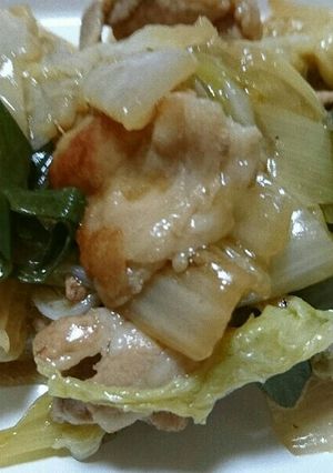 豚バラ肉と白菜とねぎの中華あんかけ炒め-レシピのメイン写真
