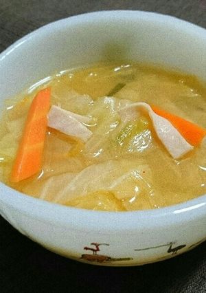 キムチ入り野菜の味噌汁-レシピのメイン写真