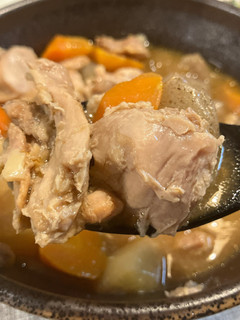 簡単もつ煮風！鶏肉と根菜の煮込み-レシピのメイン写真