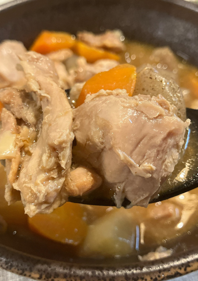 簡単もつ煮風！鶏肉と根菜の煮込み-レシピのメイン写真