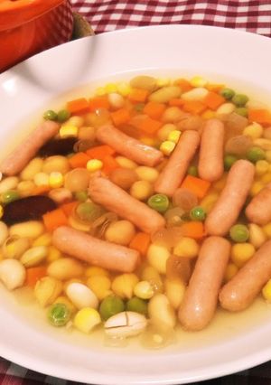 簡単･時短･包丁いらずの楽チンスープ-レシピのメイン写真