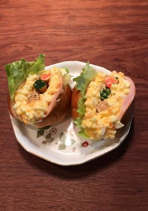 卵とスモークチーズのロールパンサンド-レシピのメイン写真