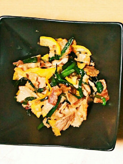 豚肉とニラと柚子のポン酢炒め-レシピのメイン写真