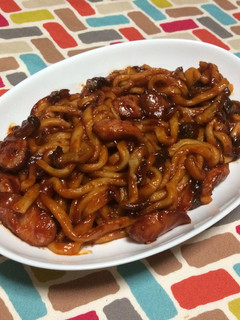 超簡単☆こく旨!甘辛ナポリタン焼きうどん-レシピのメイン写真