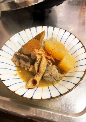 味噌味のもつ煮込み-レシピのメイン写真