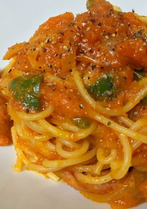 一味変えたい時に！人参ペーストナポリタン-レシピのメイン写真