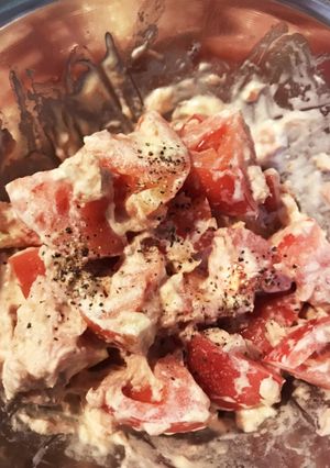 男性陣が食べる超早トマトサラダ-レシピのメイン写真