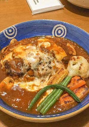 手作りデミソース煮込チーズインハンバーグ-レシピのメイン写真