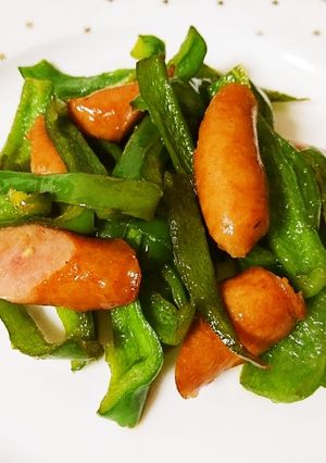 食欲倍増！鶏がらスープで無限ピーマン炒め-レシピのメイン写真