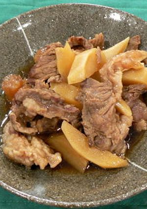 圧力鍋で、牛すじ肉と新生姜の甘辛煮-レシピのメイン写真