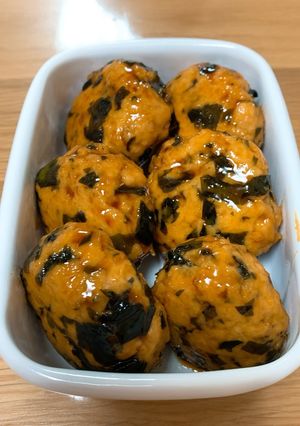 わかめのつくねのてり焼き-レシピのメイン写真