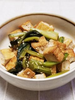 もう1品♪野沢菜漬け・厚揚げ甘辛たれ炒め-レシピのメイン写真