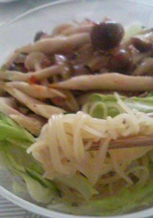 ピリ辛しめじの冷製パスタ-レシピのメイン写真
