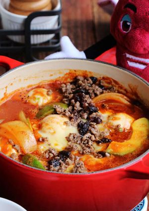 とろとろアボカドのチーズカレー鍋-レシピのメイン写真