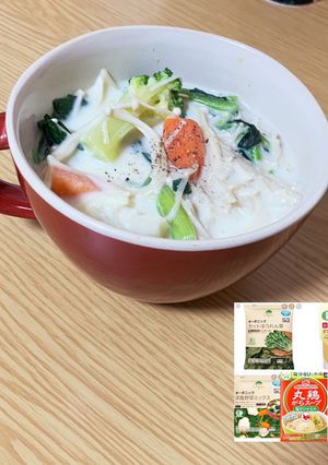 野菜たっぷり◎ヘルシー豆乳スープ-レシピのメイン写真