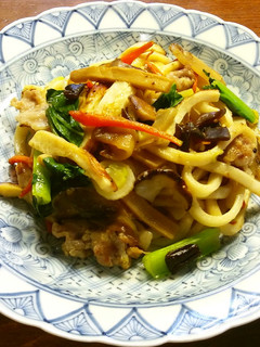 メンマとザーサイの焼きうどん-レシピのメイン写真