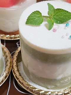 ホワイトチョコと抹茶のムース♪-レシピのメイン写真