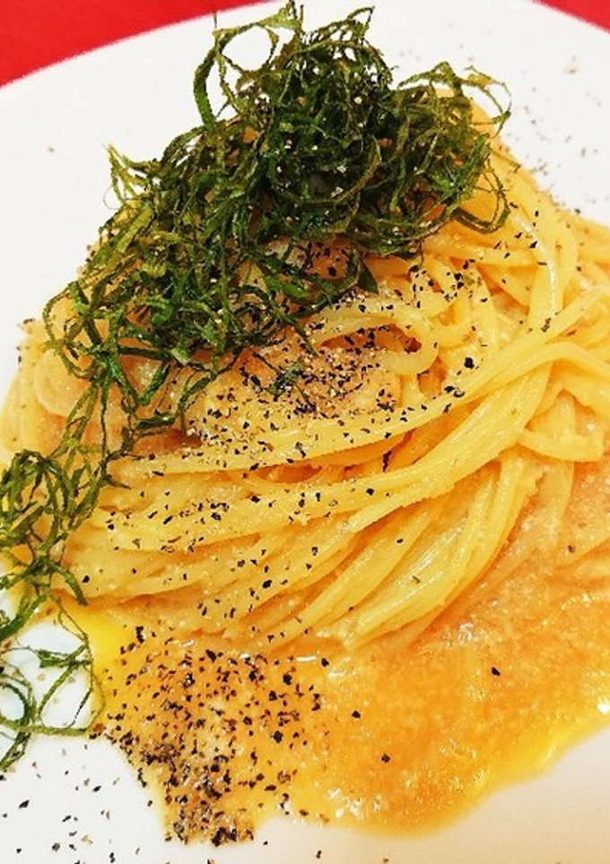 明太子と卵の混ぜるだけ簡単和風だしパスタ-レシピのメイン写真