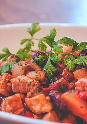 63℃低温調理 豚ヒレ肉のポークビーンズ-レシピのメイン写真