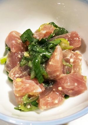 NO包丁！キッチンバサミで鮪の酢味噌和え-レシピのメイン写真