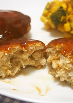 豚肉のハンバーグ！蒸し焼きがポイント！-レシピのメイン写真