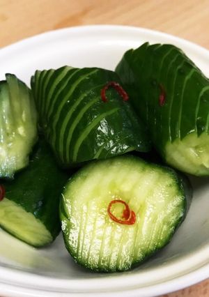 材料3つ!昆布茶で蛇腹きゅうりの即席漬け-レシピのメイン写真