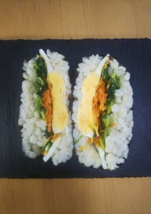 100%押し麦の大麦おにぎらず-レシピのメイン写真