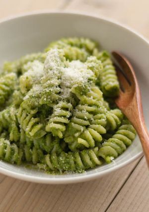 かぶの間引き菜のジェノベーゼ風パスタ-レシピのメイン写真