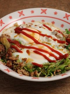 簡単!目玉焼きと肉キャベツ-レシピのメイン写真