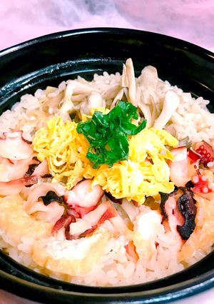 土鍋で!たこと舞茸の釜飯風-レシピのメイン写真