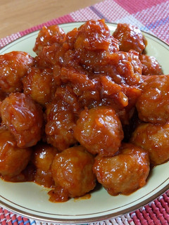 ミートボール(肉団子)ケチャップ煮炒め-レシピのメイン写真