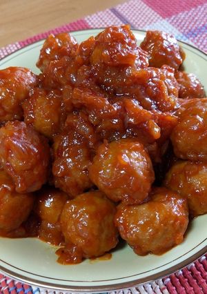 ミートボール（肉団子）ケチャップ煮炒め-レシピのメイン写真