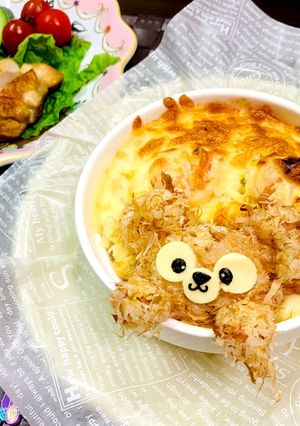 ダッフィー グラタン キャラご飯 キャラ-レシピのメイン写真
