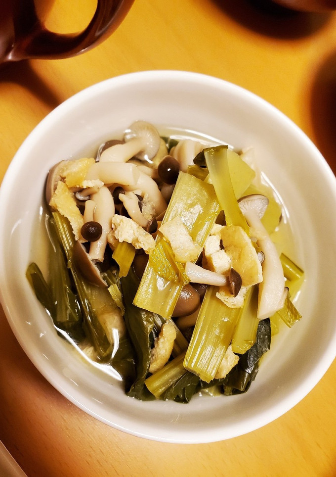 副菜に★青菜と油揚げとしめじの煮物-レシピのメイン写真