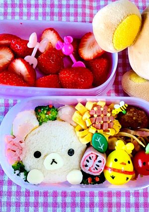 リラックマ弁当 キャラ弁 サンドイッチ-レシピのメイン写真