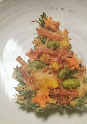 人参の葉っぱでXmasツリー♬︎☆❅॰ॱ-レシピのメイン写真