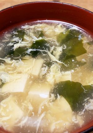 卵とわかめのスープ-レシピのメイン写真