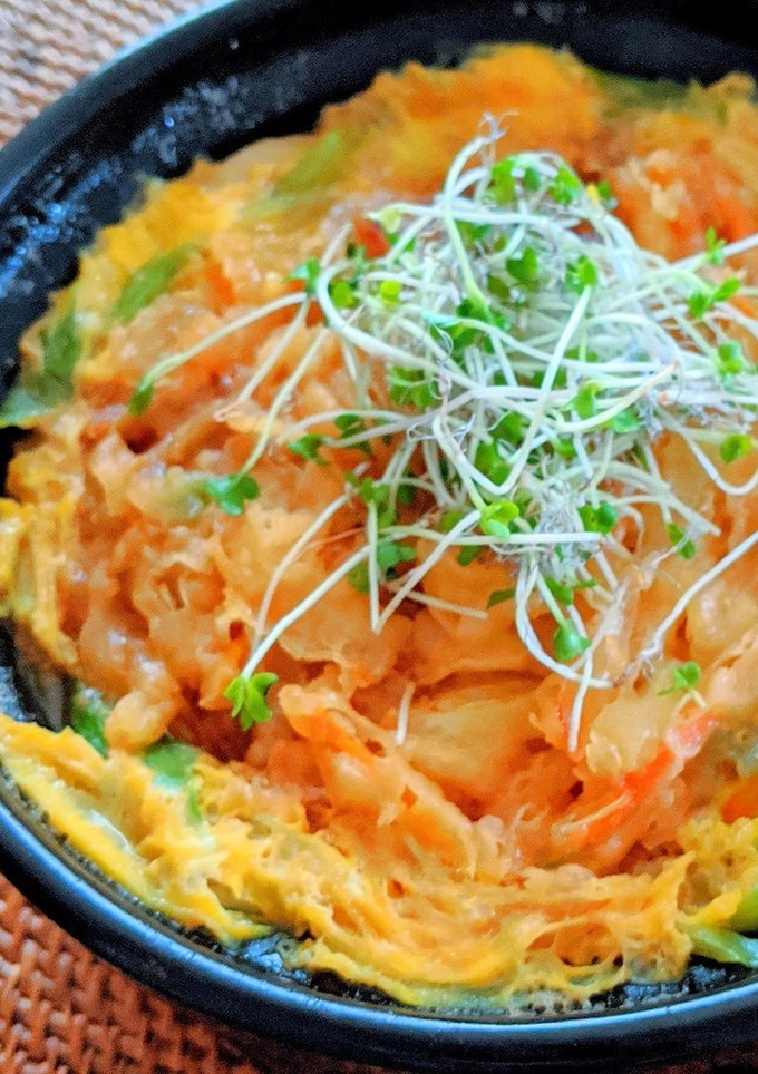かき揚げ玉子とじうどん-レシピのメイン写真